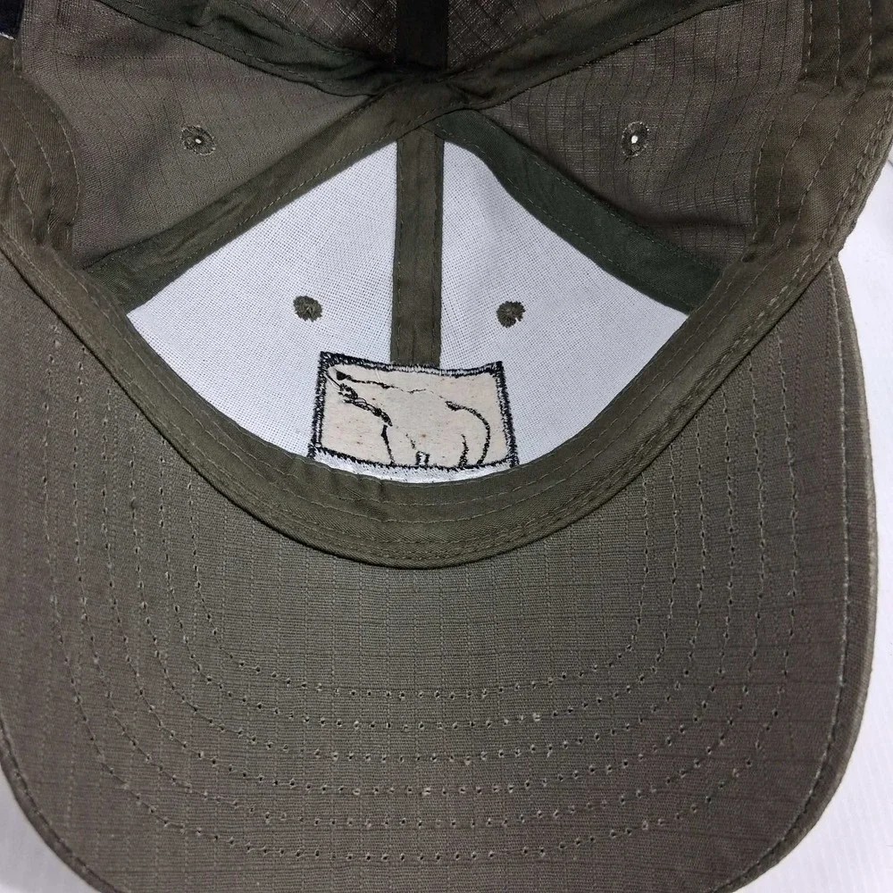 Bear Archery Hat Olive Green Ripstop Embroidered Logo Adjustable Hunting Cap